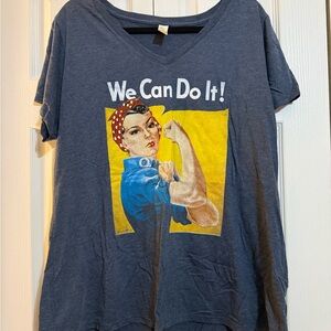 District Navy Blue 'We Can Do It!' Graphic Tee